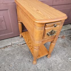 Beautiful Wooden Side Table Only 12 Inches Wide Perfect For Small Spaces