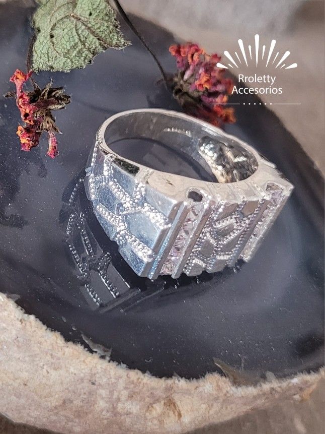 Sterling Silver 925 Nugget Ring For Men
