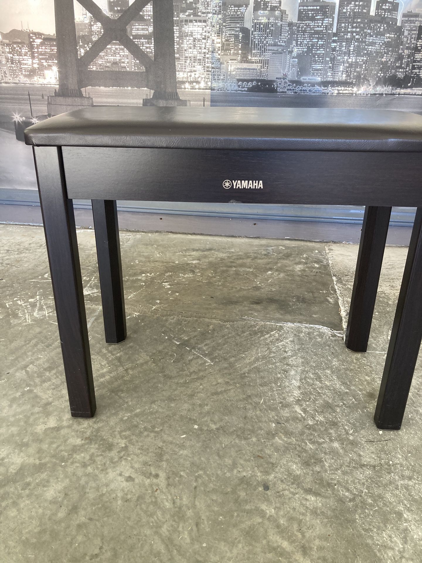 Original YAMAHA BLACK LEATHER PIANO/Organ Bench New
