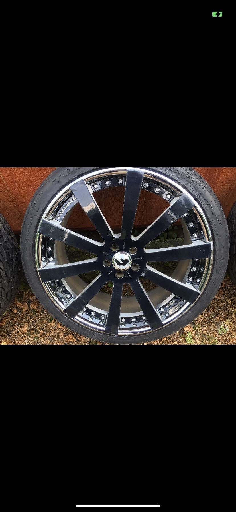 22” Forgiato black n chrome rims w/tires