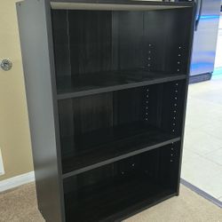Dark 3 Shelf Adjustable Bookcase 