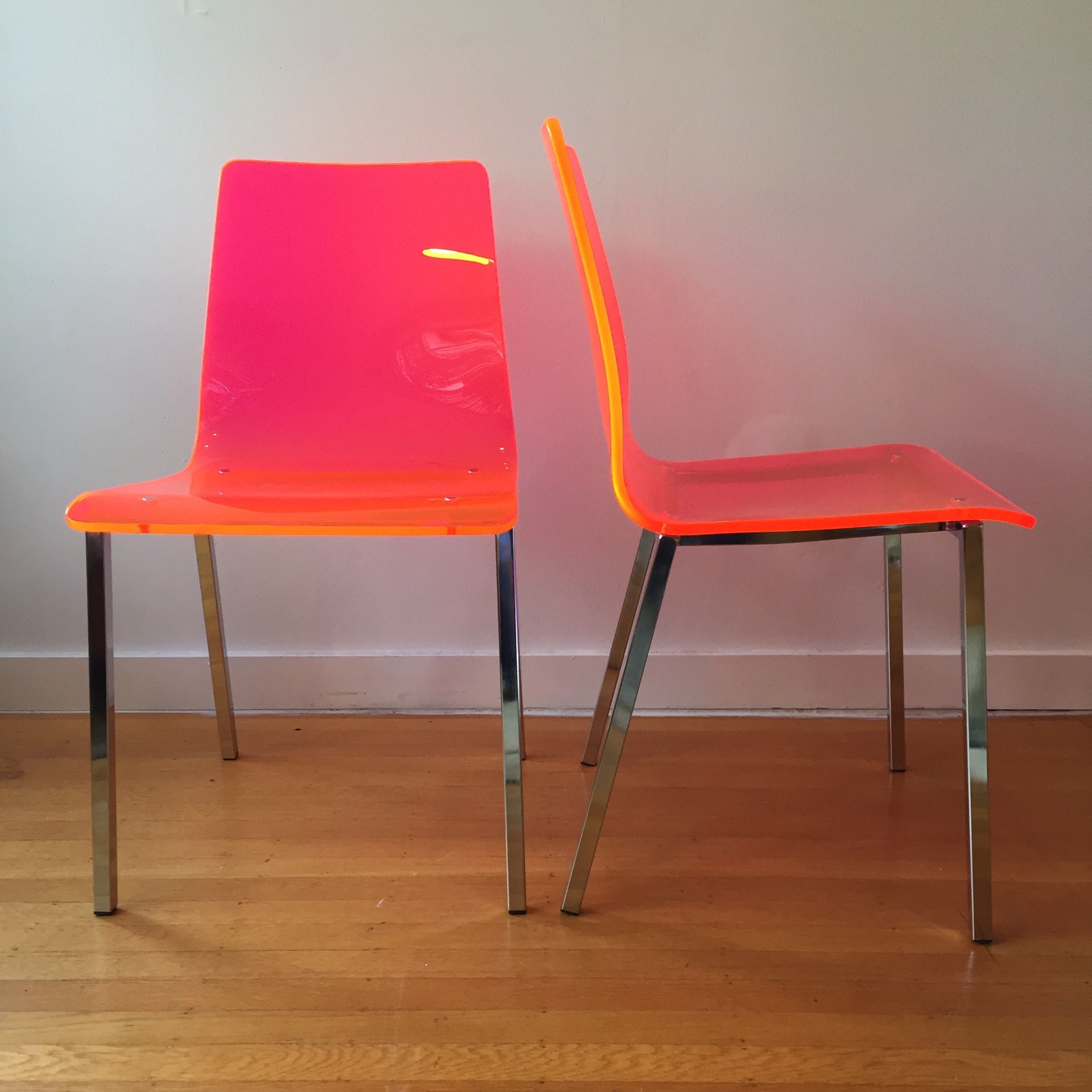 CB2 Vapor Acrylic Chairs