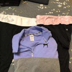 2 Yoga Pants Xs Xs 1Pull On Sweatshirt Pink Vs