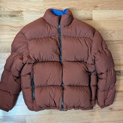 NikeLab NRG Reversible Puffer Jacket Mens L Pueblo Brown Persian Violet Down