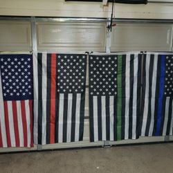 POLICE, FIRE MILITARY FLAGS