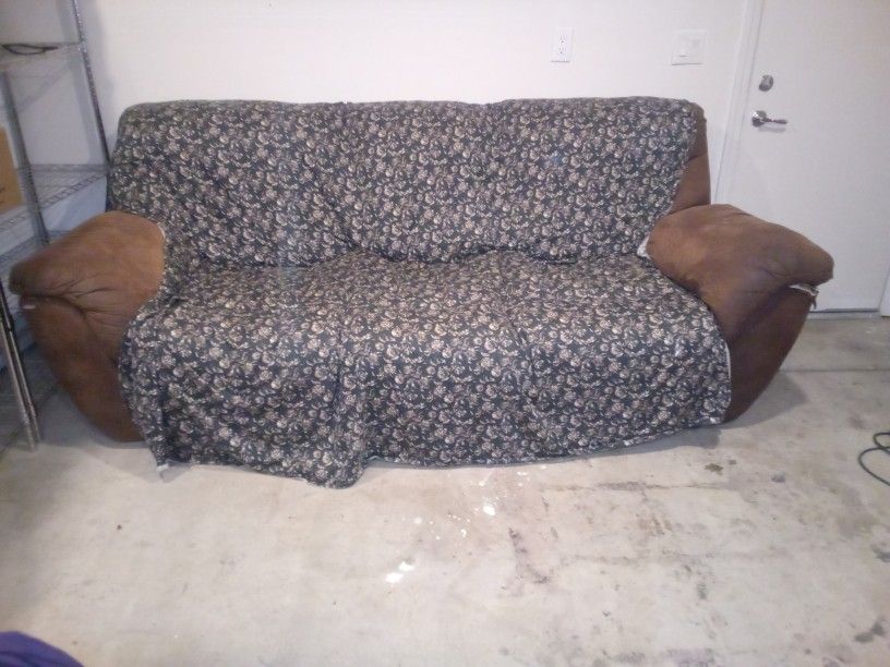 Brown Suede Couch