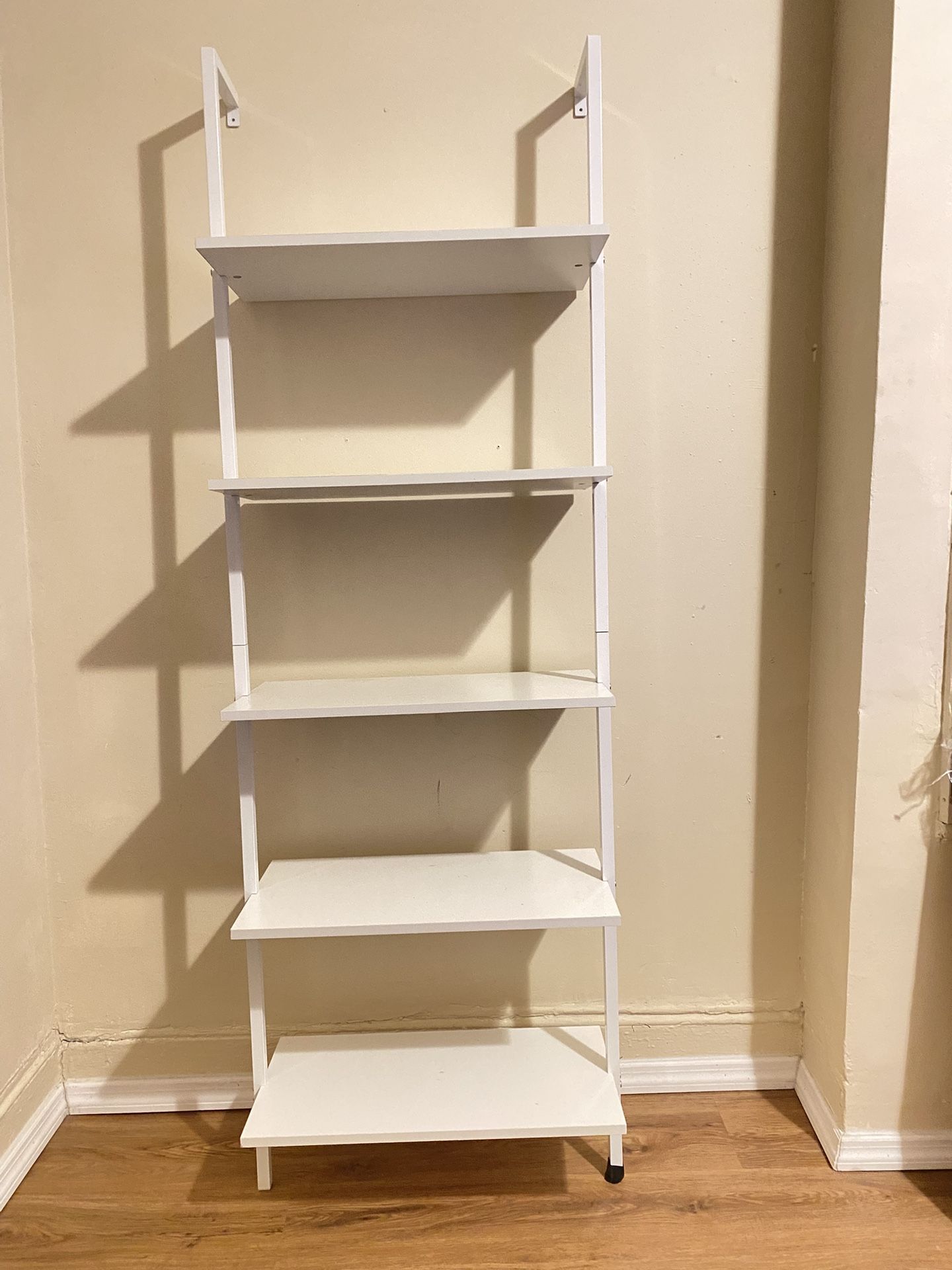 5 Shelf White Bookcase