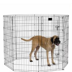 Brand New 42" Tall 8 Panel Shapeable Dog Playpen 16ft Dog Gate Foldable Dog Cage Puppy Dog Play Yard Animal Excercise Pen Dog Cage