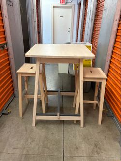 Table and bar stools