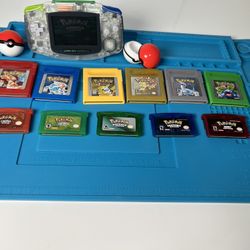Gameboy Advanced With Pokémon Games