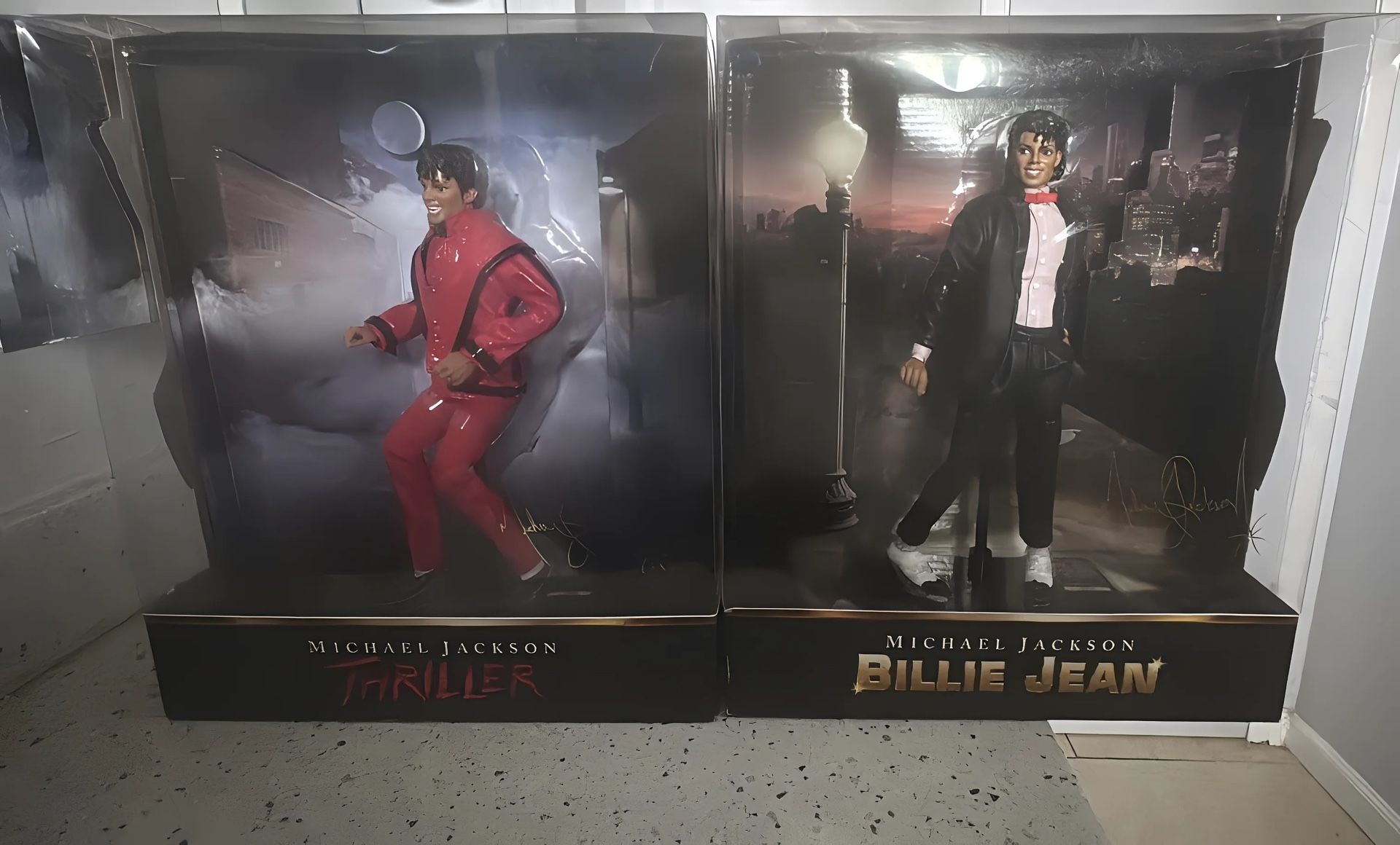 $60 - 2 Michael Jackson Collectible Dolls - Billie Jean & Thriller - Unopened - Cash Today