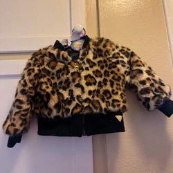 Guess Cheetah Jacket Baby Girl 18 Months