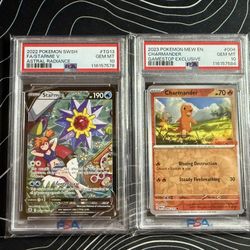 Pokemon PSA 10 Starmie V & Charmander Gamestop Promo