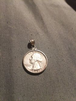 1964 quarter  w silver hoop.