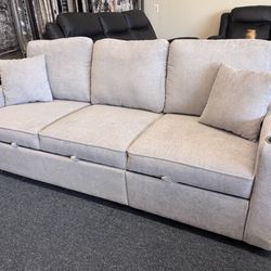 Light grey sleeper sofa