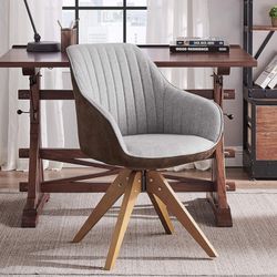 Accent Chair With Solid Oak Hardwood Legs-Director’s Dual Tone