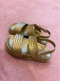 Mini melissa gold shoes size 8