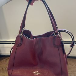 Red/Burgundy Coach Shoulder Bag