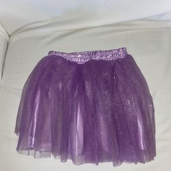 Girls Sugar Plum Fairy Purple Glitter Elastic Waist Dance Tutu Skirt One Size