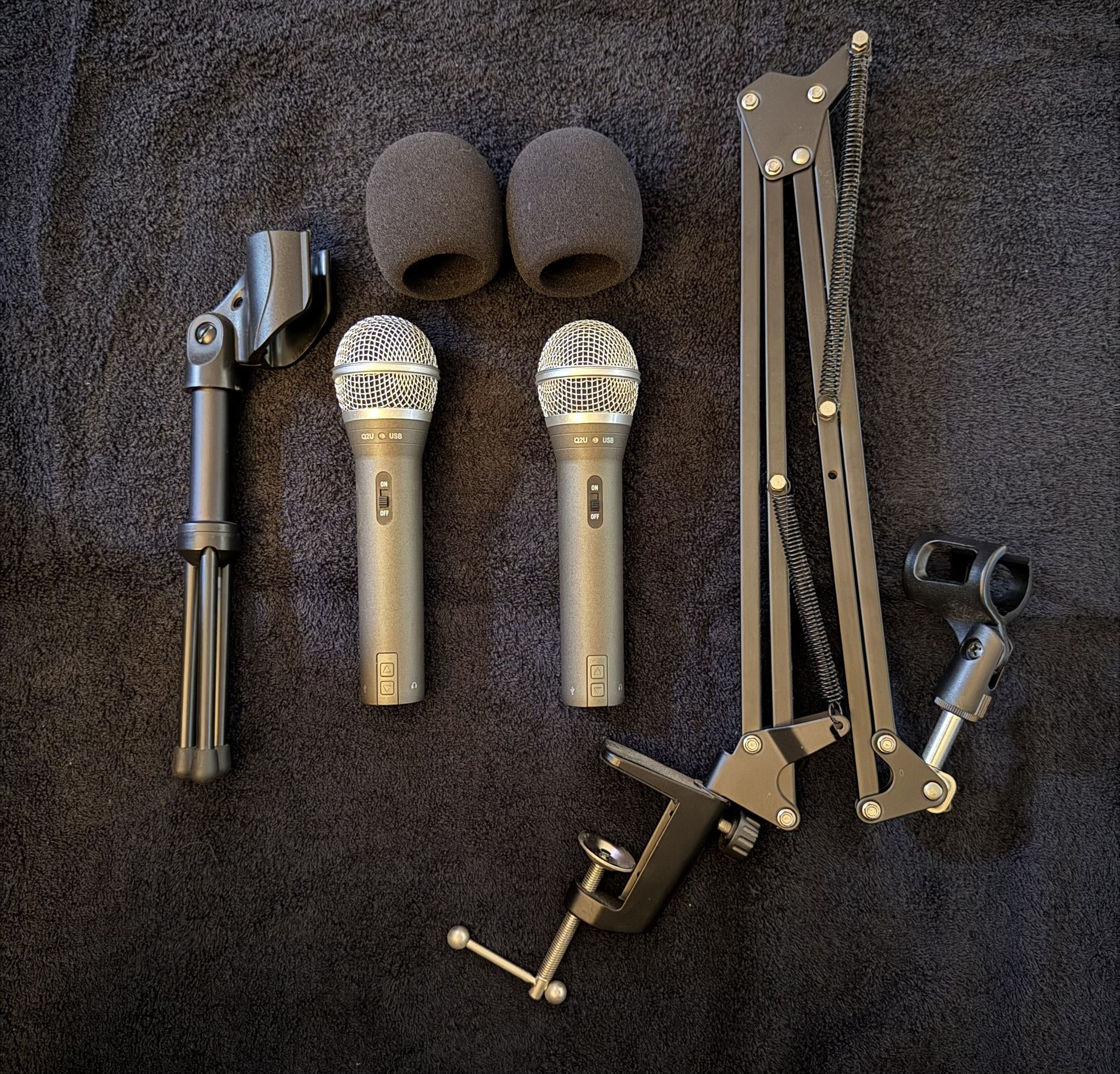 2 SAMSON Q2U MICS for Music / Recording & Podcasting  +MORE *Read ADD**