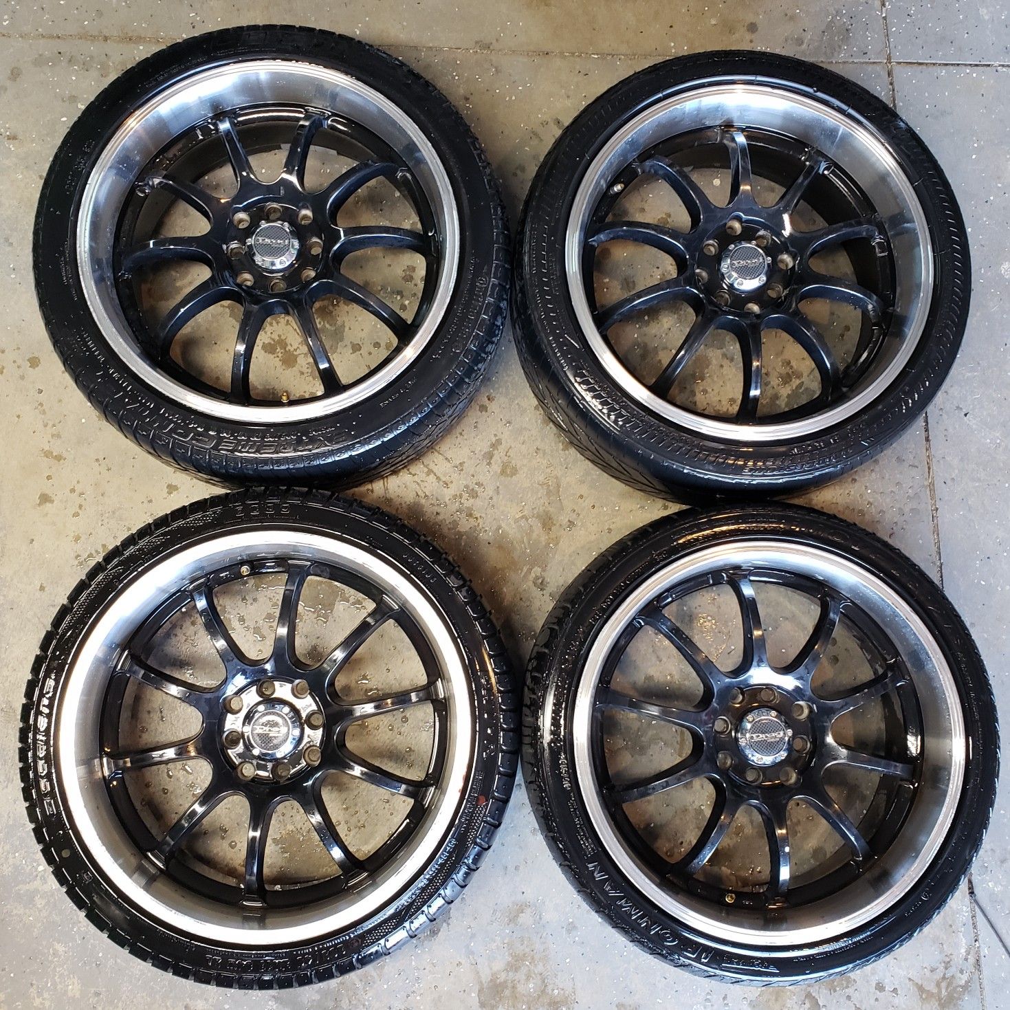 17 Drag Racing Deep Dish Black wheels