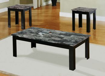 3pc marble like top coffee tables on sale
