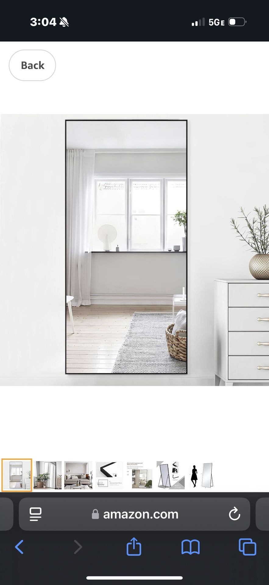 Full Length Mirror 71"x32"