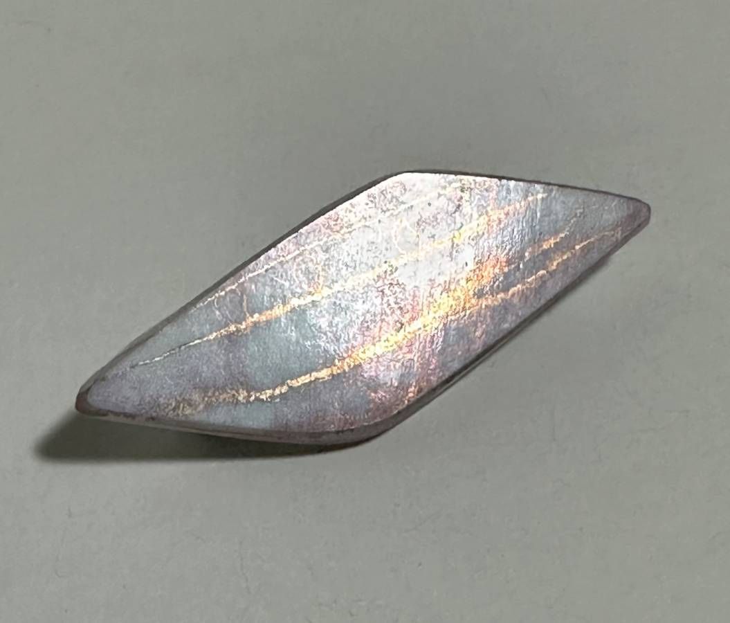 Vintage Lace Agate Pink White Gold Pin Brooch