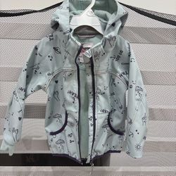 Unisex H&M long sleeve blue jacket size 3-4 outwear read description windbreaker hooded top   Need to replace zip!!!! NEED TO REPLACE ZIP !!!!  Or fix