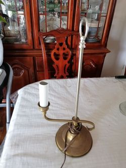 Vintage table lamp brass base RARE Decor