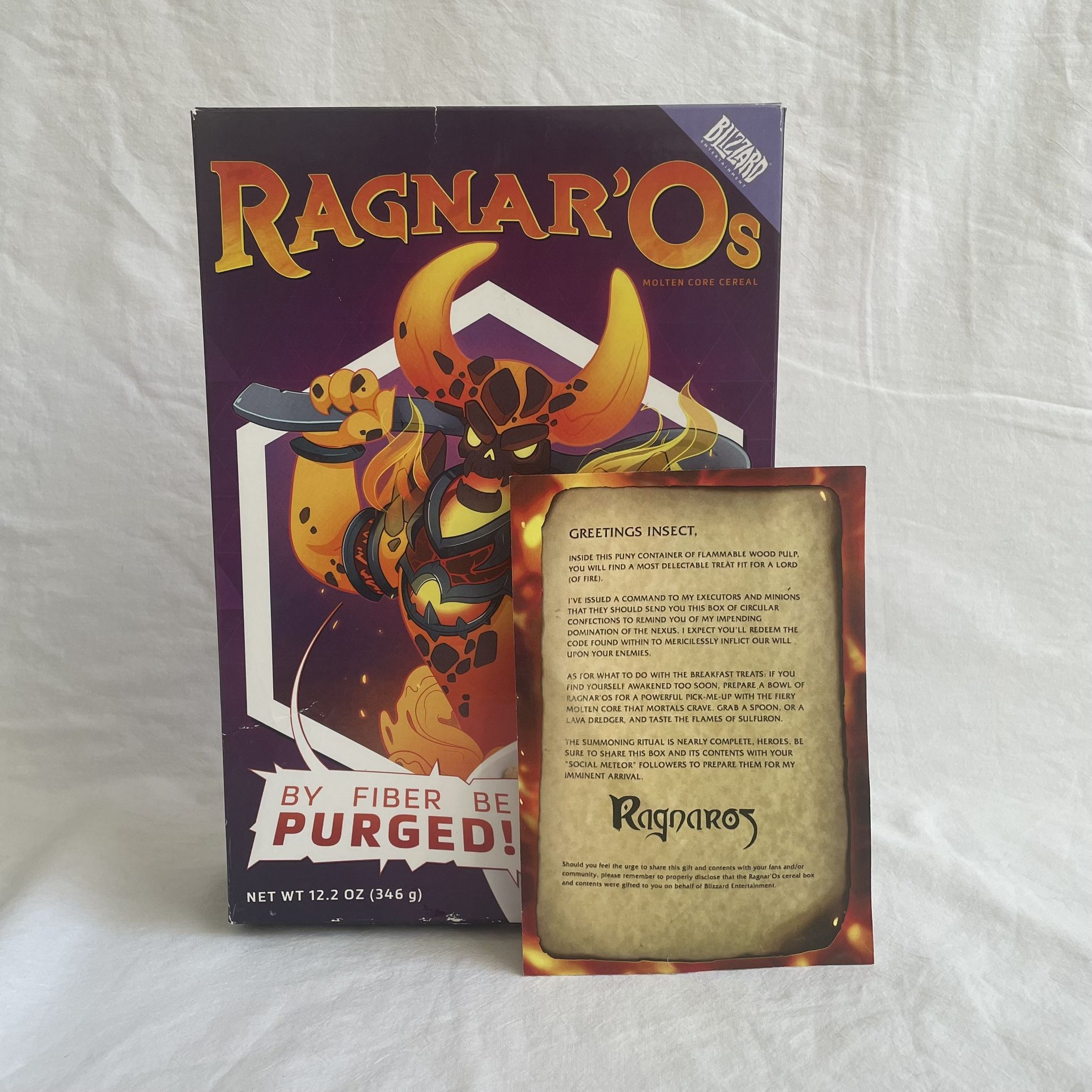 Ragnar'Os Molten Core Cereal Box (2016 Exclusive) - WoW, HotS
