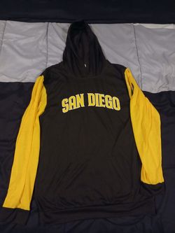 San Diego Padres Brown and Yellow Long Sleeve Shirt 