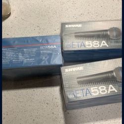 Brand new, factory-sealed Shure Beta 58A vocal microphone