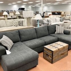 New 140” 2 Chaise Sectional — CLEARANCE 