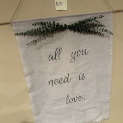 Wedding/Reception Banner- all you need is love!