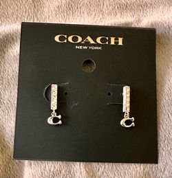 COACH-Silver earrings-NEW