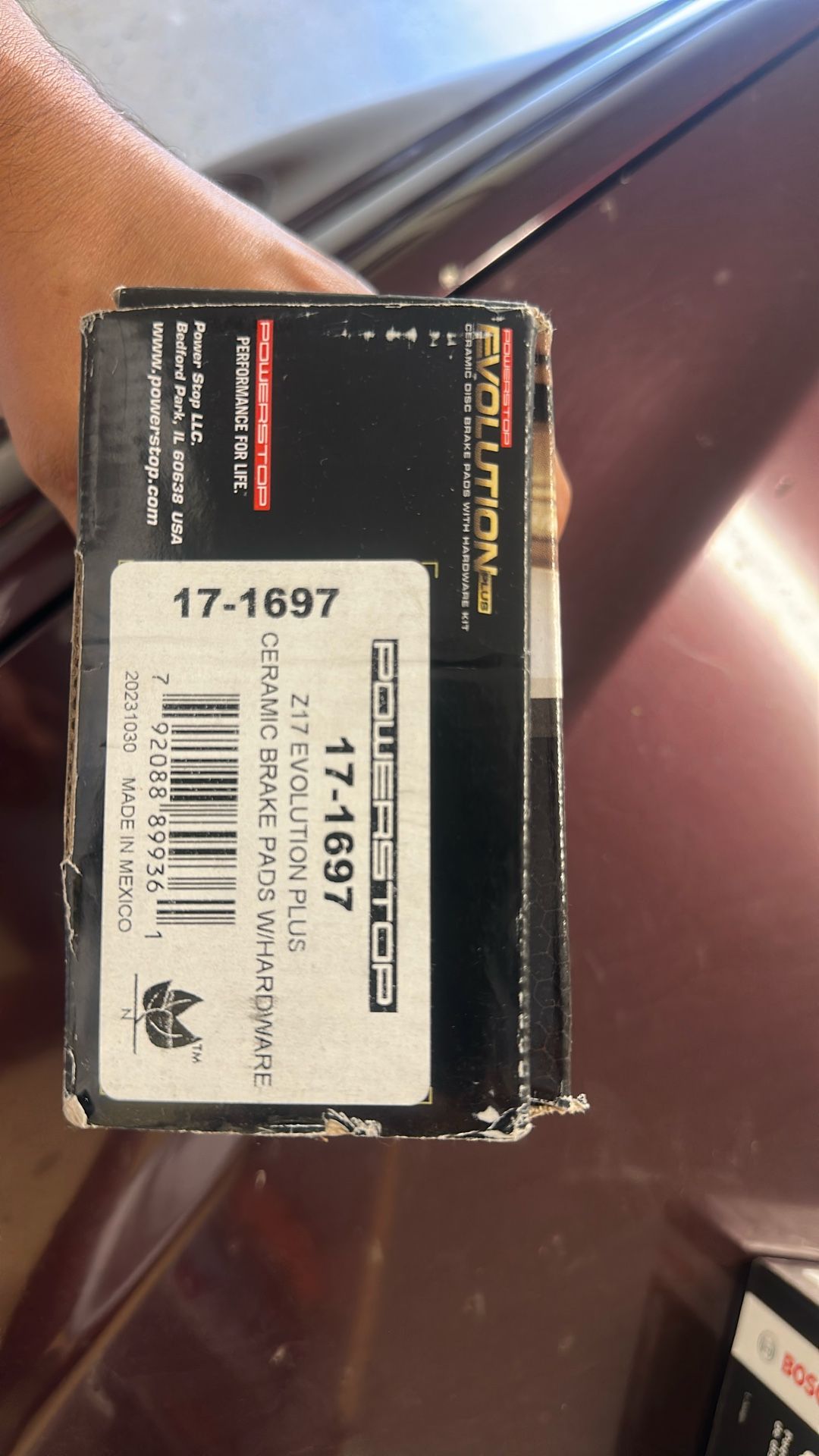 new unused front brake pads power stop z17 17-1697 part number