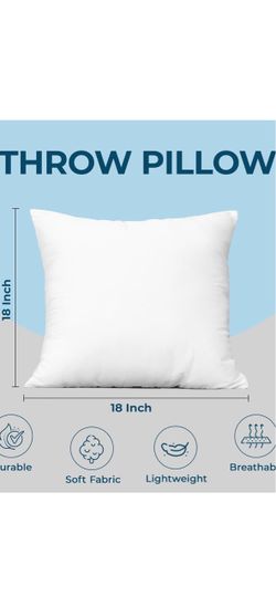 4 White Throw Pillow Insert 18x18