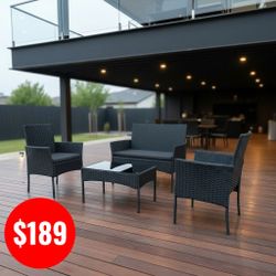 4-Piece Conversation Outdoor Patio Furniture Set