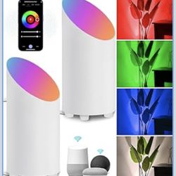 SUNVIE Smart Floor Can Light 5W RGBW Color Changing Up Lights Indoor with Timer 2700K-6500K Floor Spotlight Dimmable Uplighting Indoor Uplights for Pl