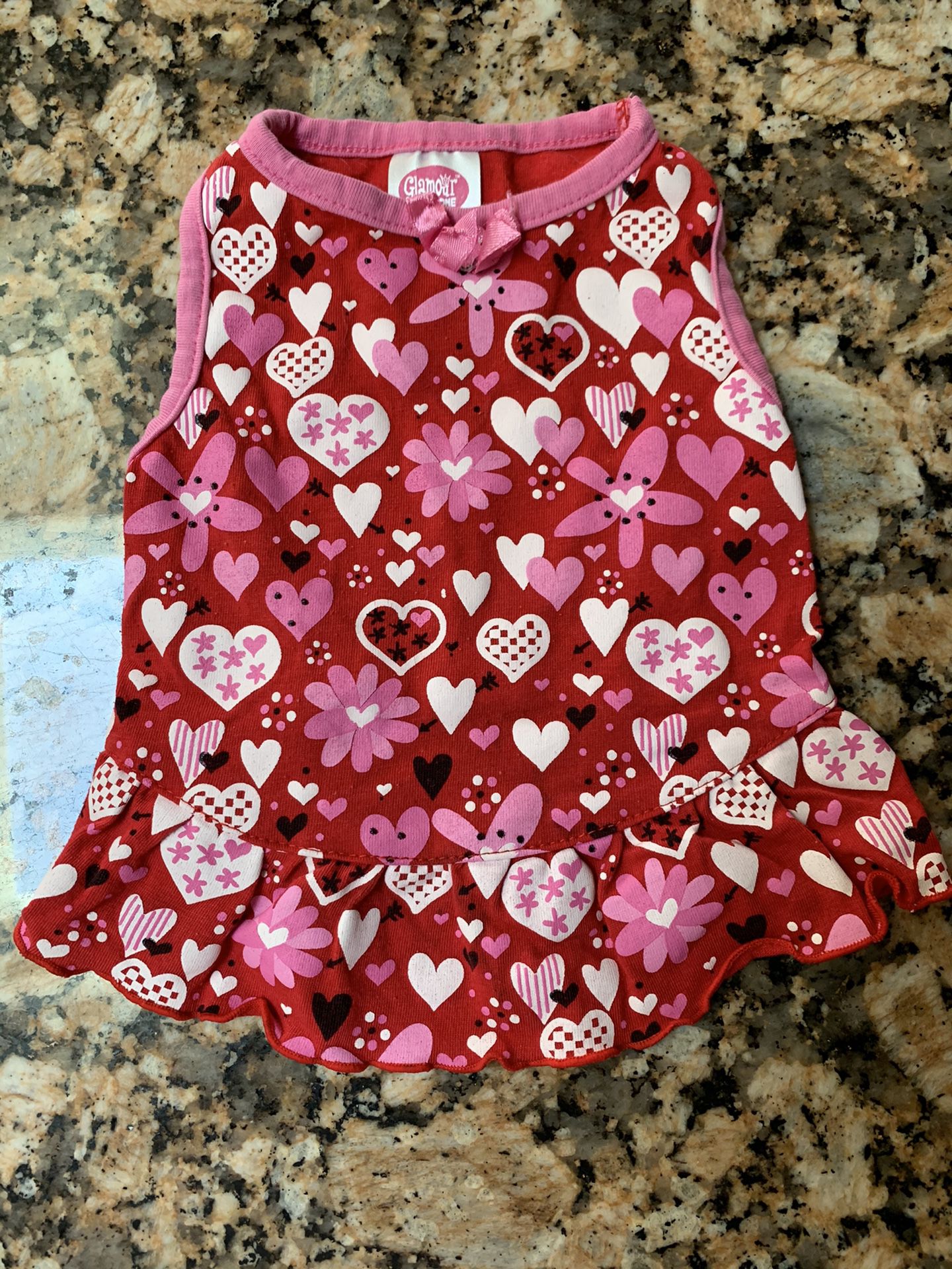Red Hearts Dog Dress