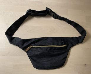 Lulu Dharma Crossover Belt Bag Zipper W Inner Pocket Black