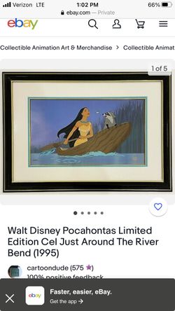 Limited Edition Disney Pochahontas Print With Certificate Of Authenticity.