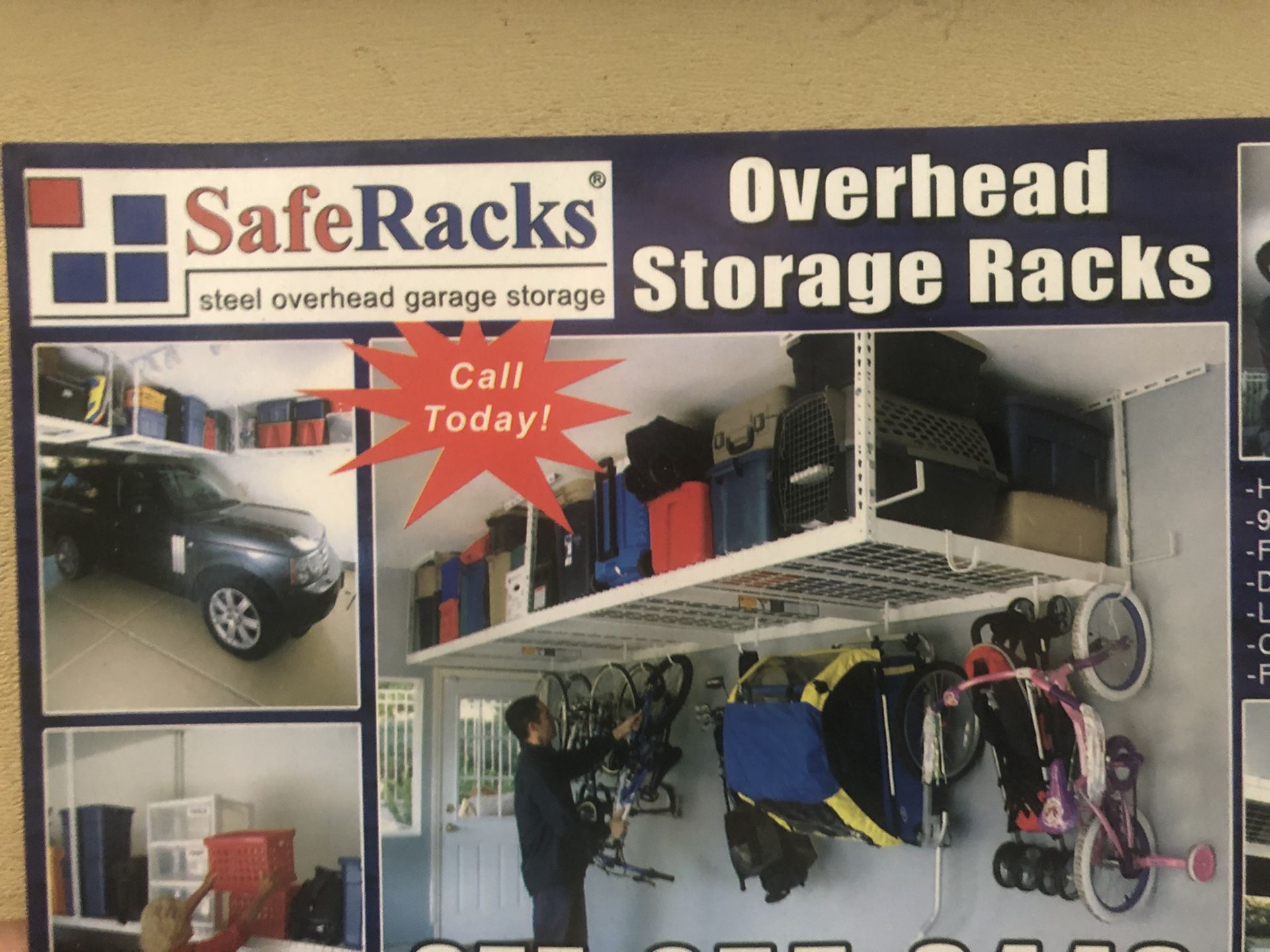 Safe Rack Overhead Storage Rack