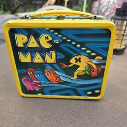 Vintage Aladdin 1980 Midway PACMAN Metal Lunch Box - NO THERMOS