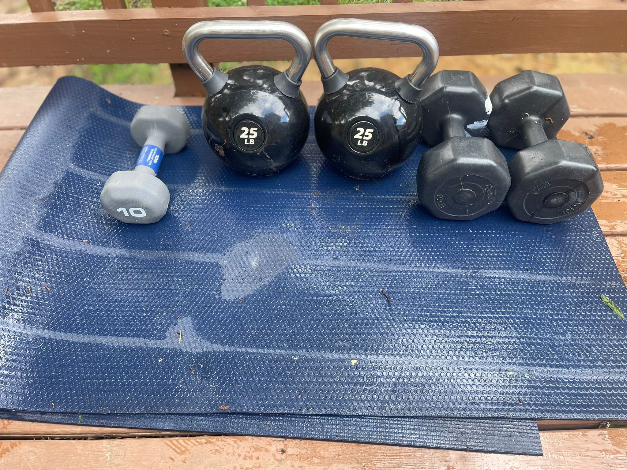 Kettlebell Weights, Yoga Mats And Punch’s Bag 