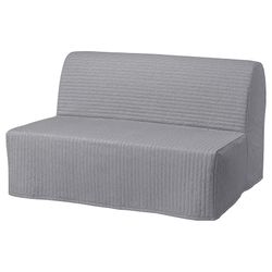 IKEA LYCKSELE LÖVÅS Sleeper sofa, Knisa light gray