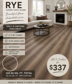 Vinyl plank flooring  only $377