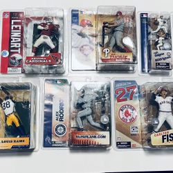 McFarlane SportsPicks Lot - 9 NIB Figures - MLB & NFL Rare Chase & Sets