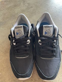 Reebok Classic 6604 Men's Size 10 1/2 Black Nylon Sneaker Running Shoes